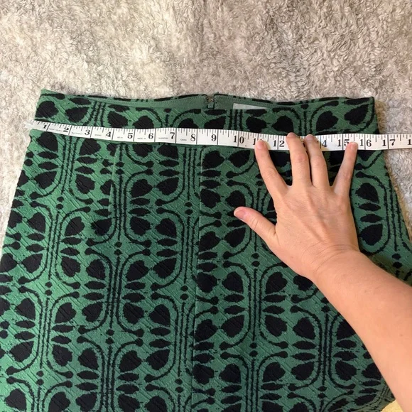 Maeve Green and Black Patterned Skirt - Picture 4 of 9